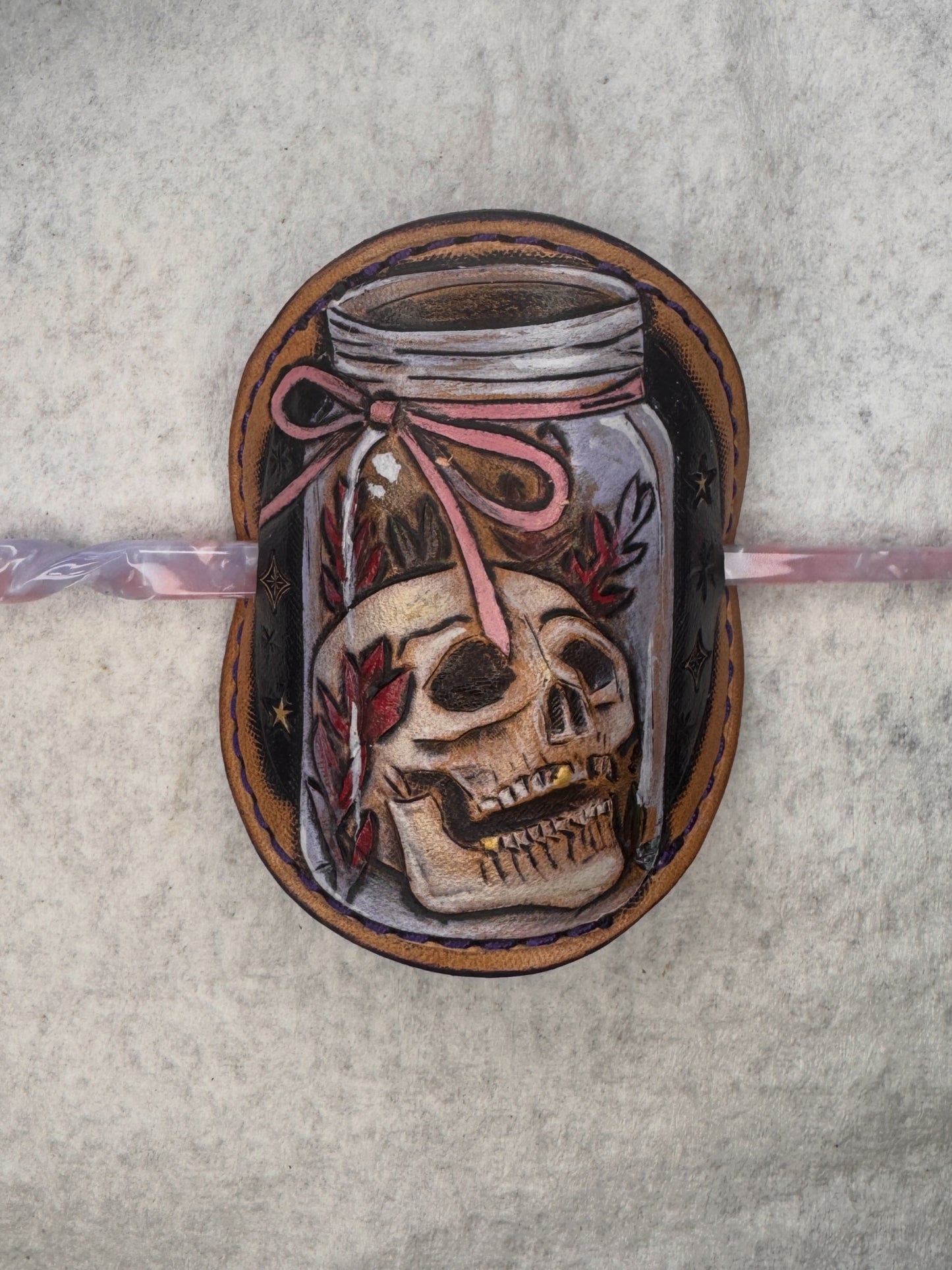 Jar Skull -Pin Barrette