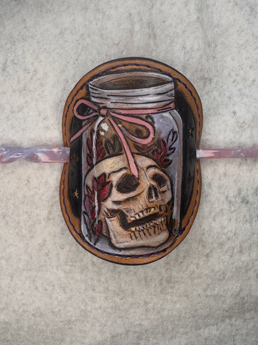 Jar Skull -Pin Barrette