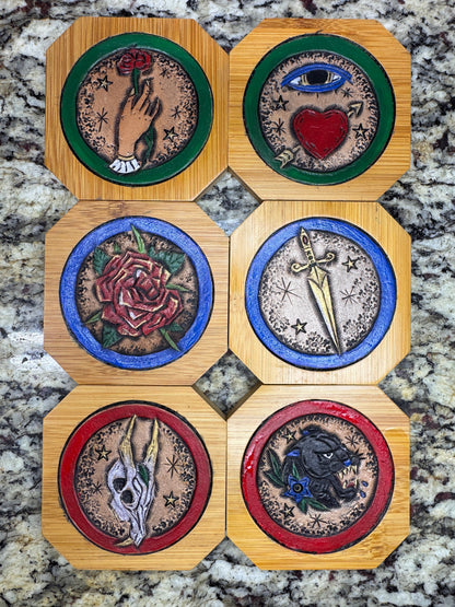 Custom Tattoo Style Coasters