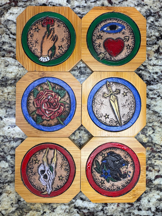 Custom Tattoo Style Coasters